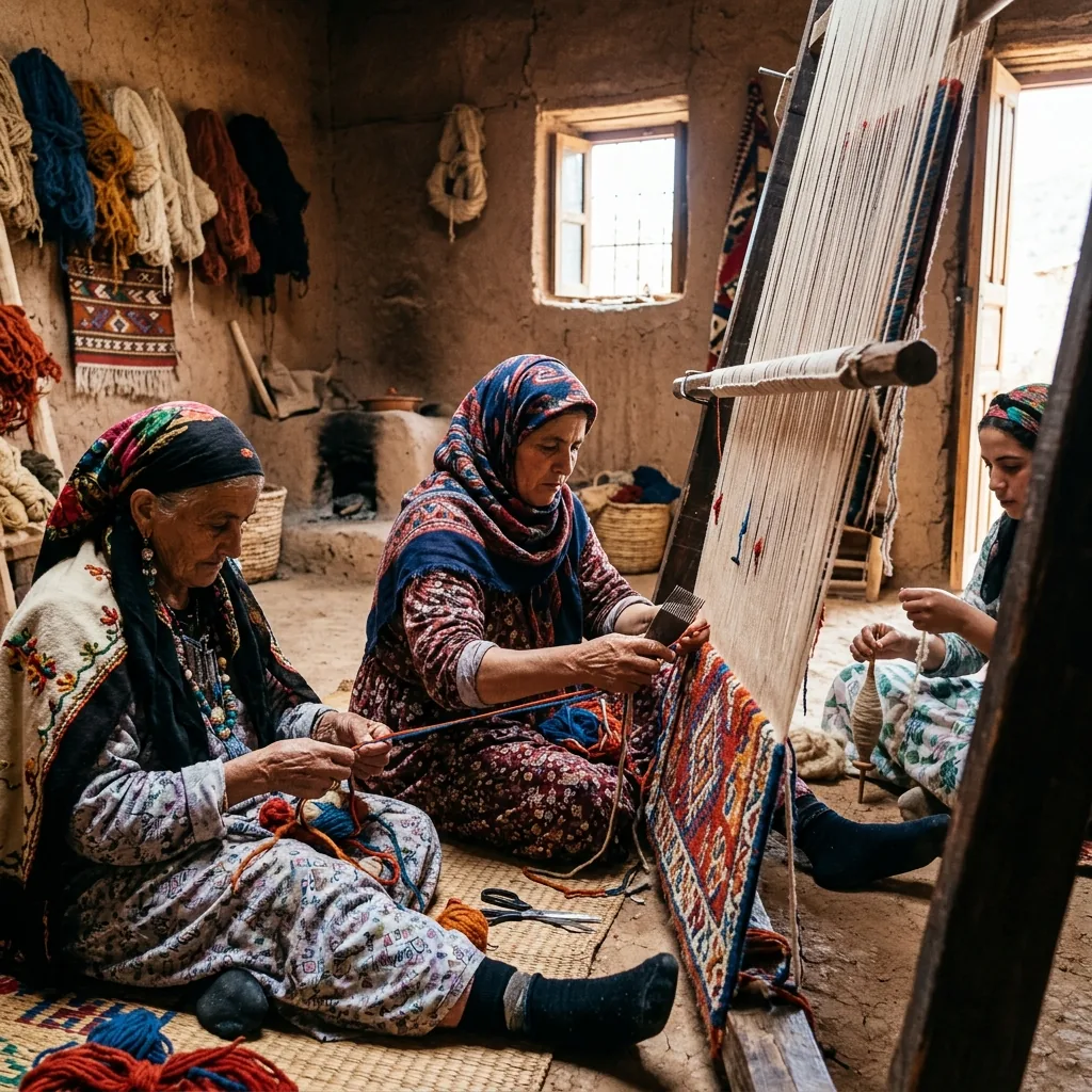 Moroccan Women Weaving